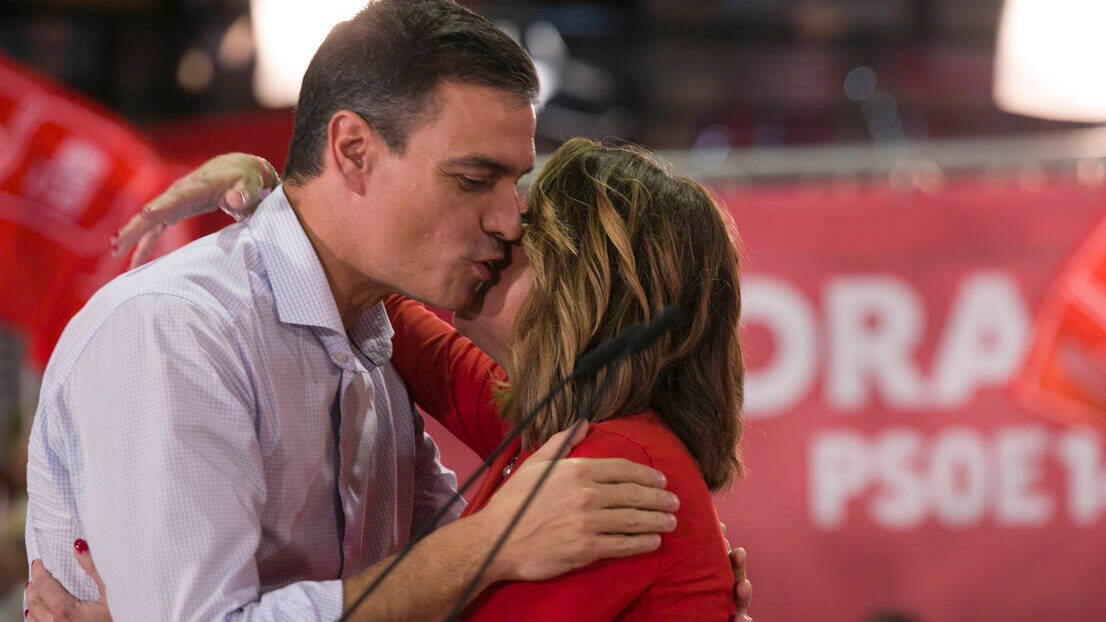 Pedro Sánchez y Susana Díaz en un acto de campaña