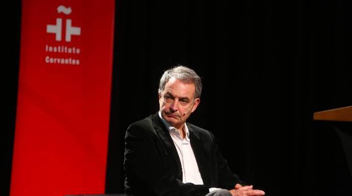 El expresidente Zapatero en un acto.