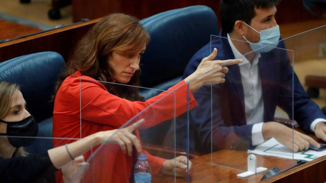 Mónica García, en la Asamblea de Madrid.