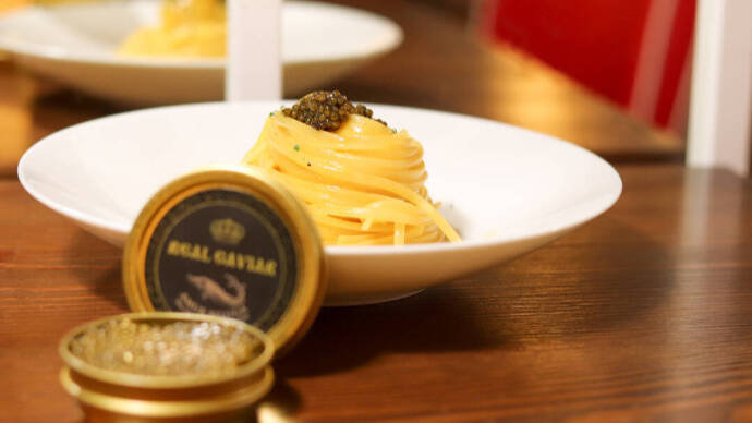 Pasta con caviar
