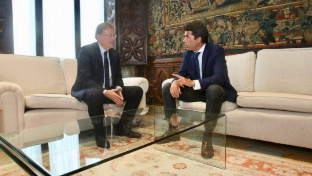 Ximo Puig y Carlos Mazón en una reunión reciente en Valencia