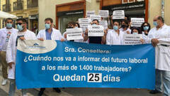 Protestas de trabajadores del hospital de Torrevieja.