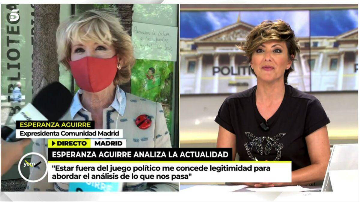 Esperanza Aguirre y Sonsoles Ónega en 'Ya es mediodía'.