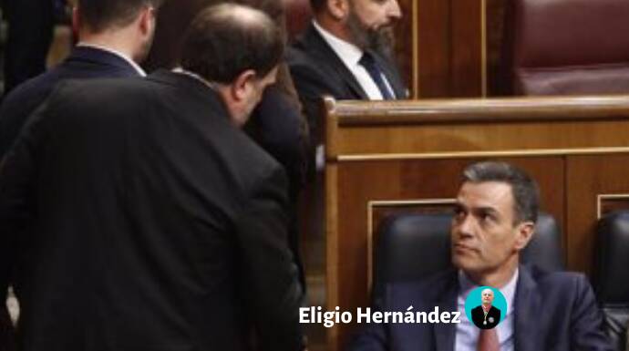 La escena en el Congreso de Junqueras y Sánchez hace tres años