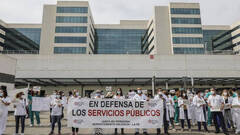 ConcentraciÃ³n ante el hospital La Fe de Valencia, una de las que ha tenido lugar hoy