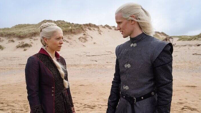 Rhaenyra y Daemon Targaryen en 'La casa del dragón'
