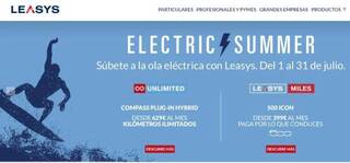 Campaña de verano de Leasys para renting de híbridos y eléctricos de Stellantis