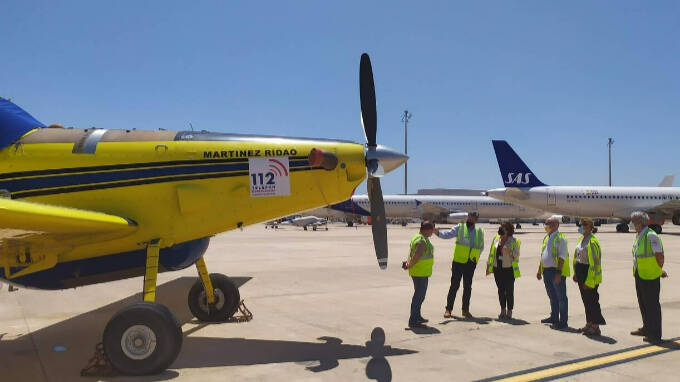 El Aeropuerto de Castellón y Emergencias refuerzan su coordinación respecto a los medios de extinción de incencios - GENERALITAT VALENCIANA