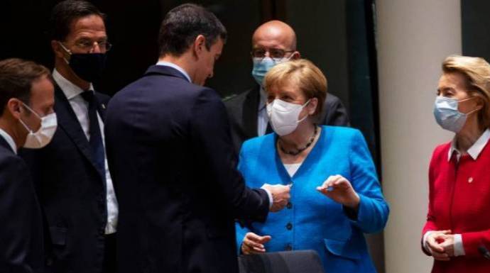 Sánchez y Merkel, en la última Cumbre de la UE