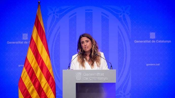 La portavoz de la Generalitat, Patricia Plaja, tras la reunión del gobierno catalán.