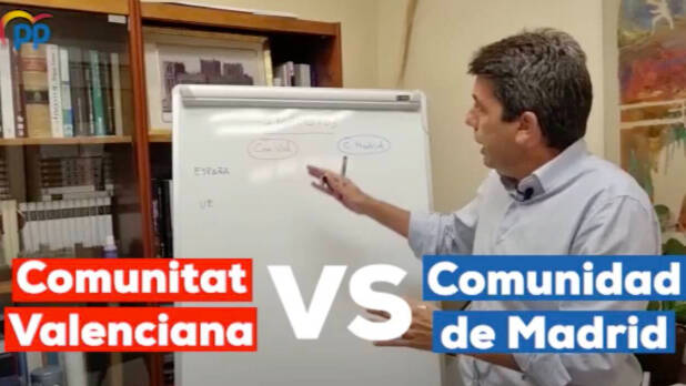 Carlos Mazón explica las diferencias de fiscalidad entre Madrid y la Comunitat Valenciana