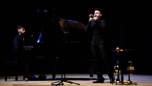 El trompetista Manuel Blanco durante la jornada de clausura del festival