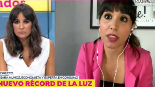 Sara Muñoz junto a Lorena García en Espejo Público