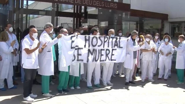 Protesta de los médicos del Hospital Virgen de los Lirios de Alcoy