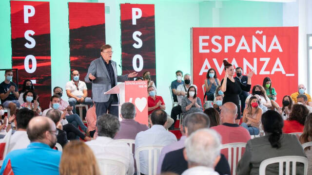 Puig, durante un acto del PSOE en Jaén.