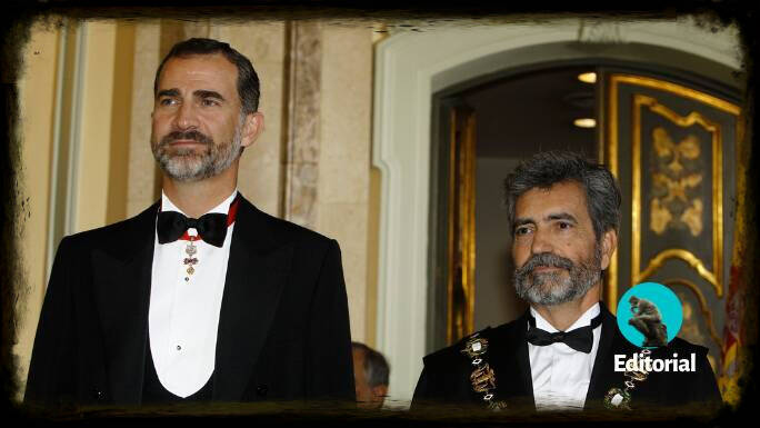 Felipe de Borbón y Carlos Lesmes, en 2014