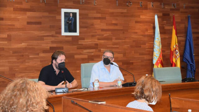 Andrés Campos y el alcalde de Torrent, Jesús Ros