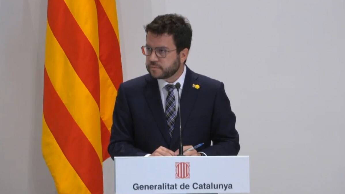 El presidente de la Generalitat, Pere Aragonés