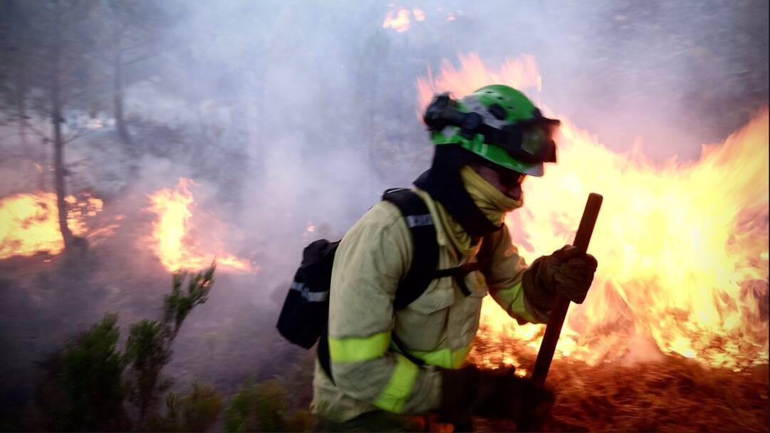 Una imagen del incendio en Málaga