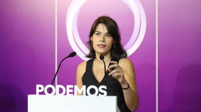La portavoz nacional de Podemos, Isa Serra, este lunes.