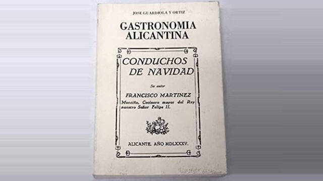 Ejemplar del libro 'Grastronomía Alicantina', de José Guardiola y Ortiz
