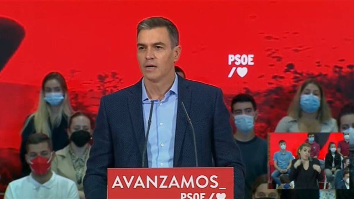 Pedro Sánchez, en el acto del PSOE en León