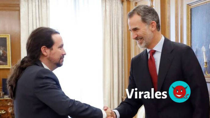 Pablo Iglesias y el Rey Felipe