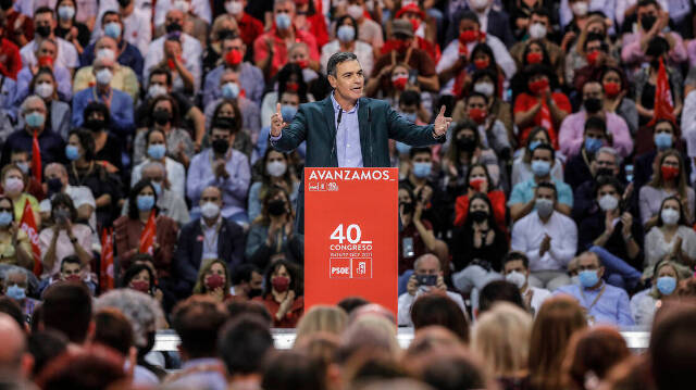 Pedro Sánchez durante el acto de clausura del 40º Congreso del PSOE