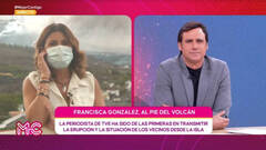 TVE rescata un momento épico de Francisca González junto al volcán de La Palma 