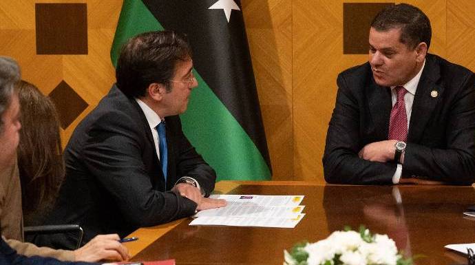 El ministro de Exteriores, en su reciente viaje a Libia.