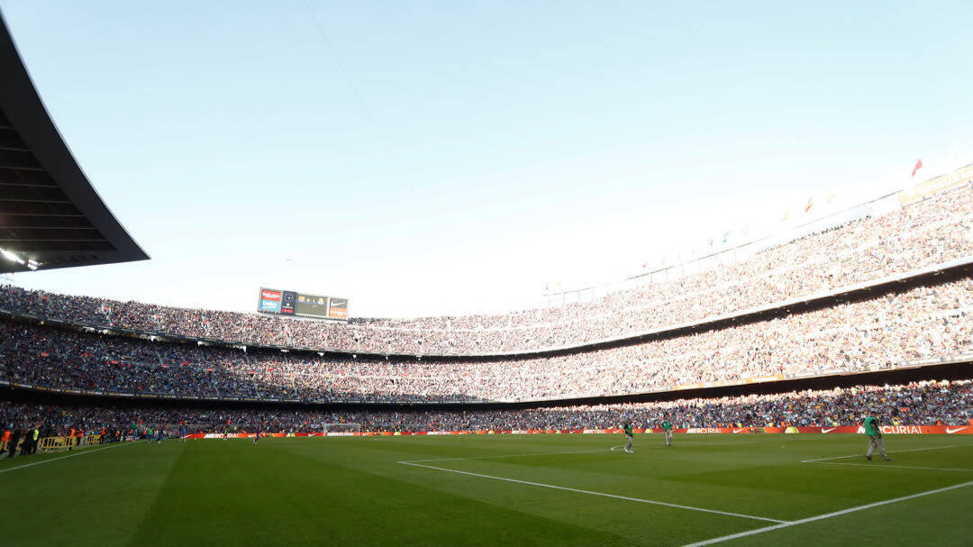 Imagen del Camp Nou durante el Clásico