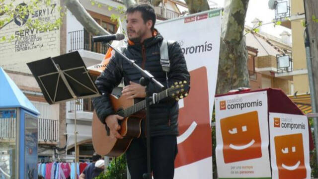 El portavoz de Compromís en Torrent y cantautor catalanista, Pau Alabajos