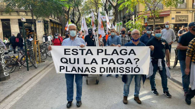 Manifestación de agricultores en Valencia