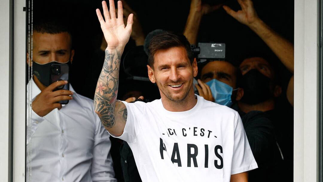 Messi, a su llegada a París