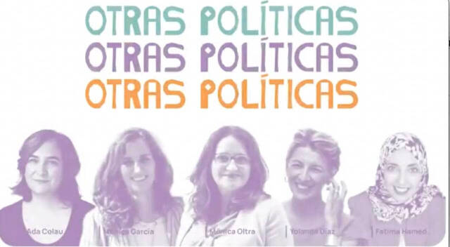 Cartel del encuentro de lideresas de izquierda en Valencia