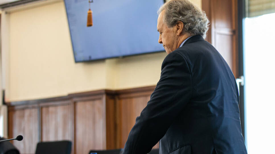El expresidente de Invercaria, Tomás Pérez-Sauquillo, en el juicio de una de las piezas separadas de la causa.