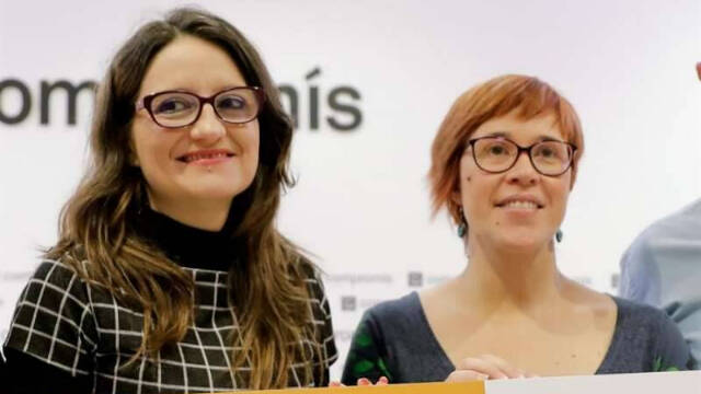 Mónica Oltra y la secretaria general de Més Compromís, Águeda Micó, otra de las 'no invitadas'