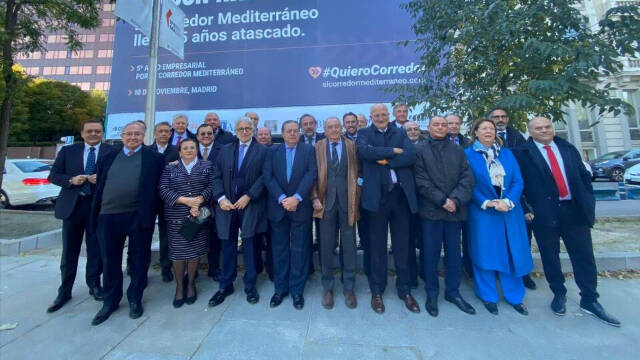 Empresarios valencianos en la cumbre del Corredor Mediterráneo en Madrid