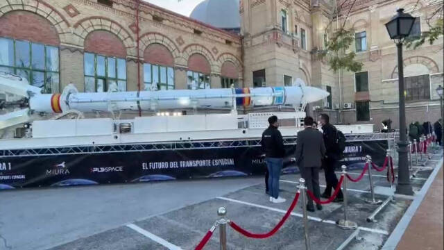 El cohete Miura de la empresa ilicitana PLD Space permanece este fin de semana en Madrid