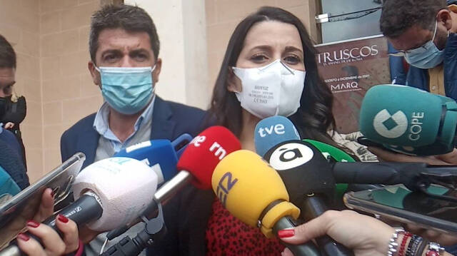 Inés Arrimadas y Carlos Mazón se han reunido esta mañana en Alicante