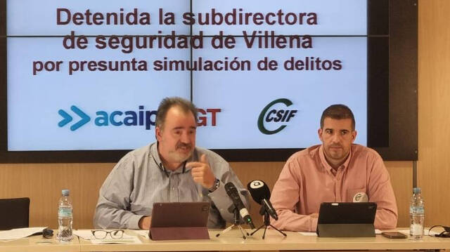 Jorge Vilas, responsable nacional de CSIF prisiones, y José Ramón López, presidente de ACAIP-UGT. 