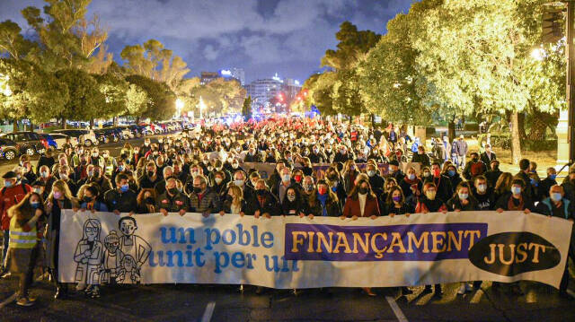 Manifestaciónn en Valencia 'Per un finançament just'