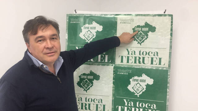 El diputado de Teruel Existe, Tomás Guitarte, en la pasada campaña