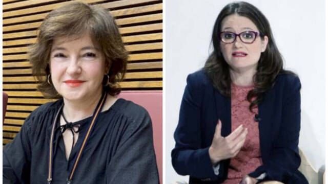 La diputada de Vox, Ángeles Criado y la vicepresidenta del Consell, Mónica Oltra, que han protagonizado el nuevo rifirrafe a cuenta del sexo anal