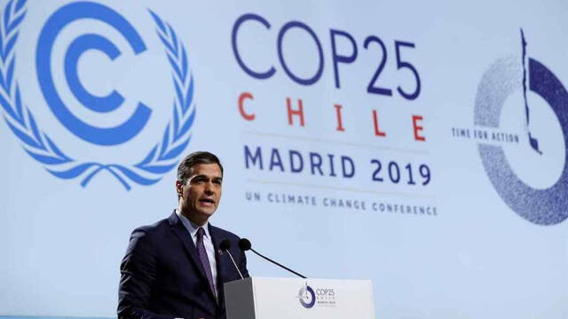 Sánchez en la pasada cumbre del clima celebrada en Madrid