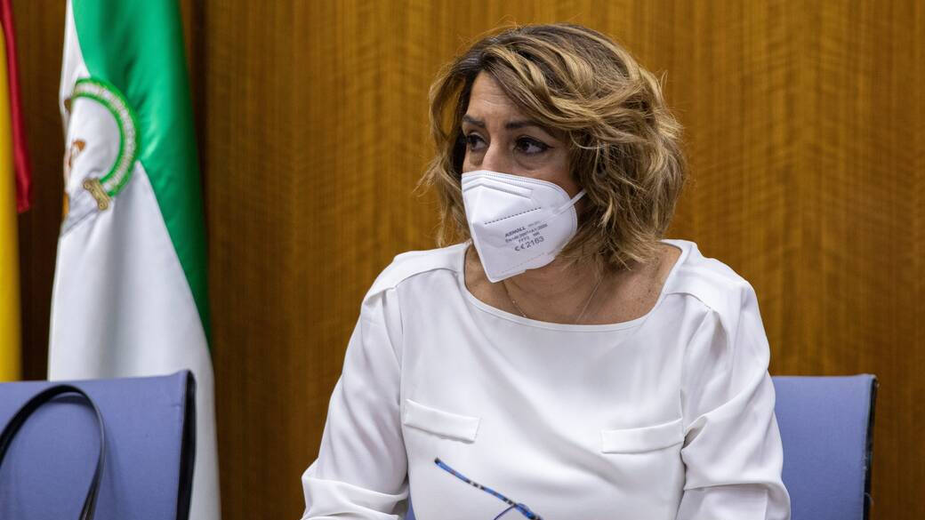 La senadora socialista y expresidenta de la Junta de Andalucía, Susana Díaz, en su declaración en la comisión de investigación de la Faffe.