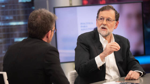 Mariano Rajoy con Pablo Motos en el Hormiguero.