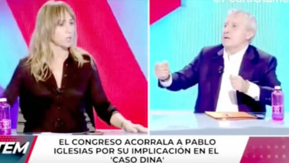 Ana Pardo de Vera y Melchor Miralles en su rifirrafe en 'Todo Es Mentira'