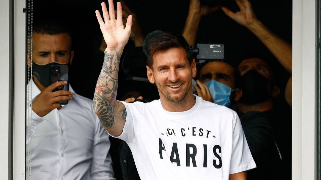Messi, a su llegada a París