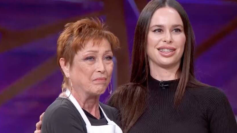 Verónica Forqué junto a su hija María en "MasterChef Celebrity".